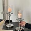 European Retro Glass Candlestick for Aromatherapy and Decor
