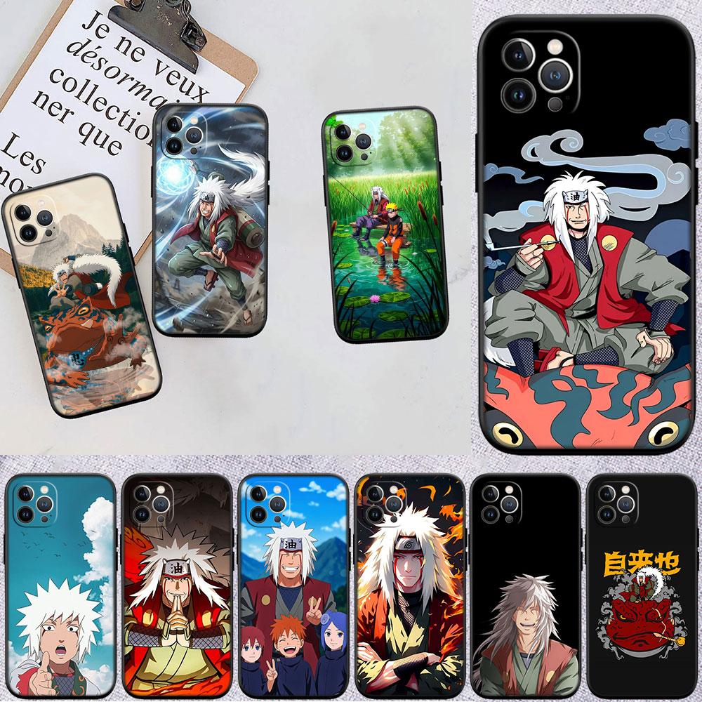 LO67 Naruto Jiraiya Soft Shell Phone Case for iPhone 16 15 14 13 12 Pro Max Plus Mini