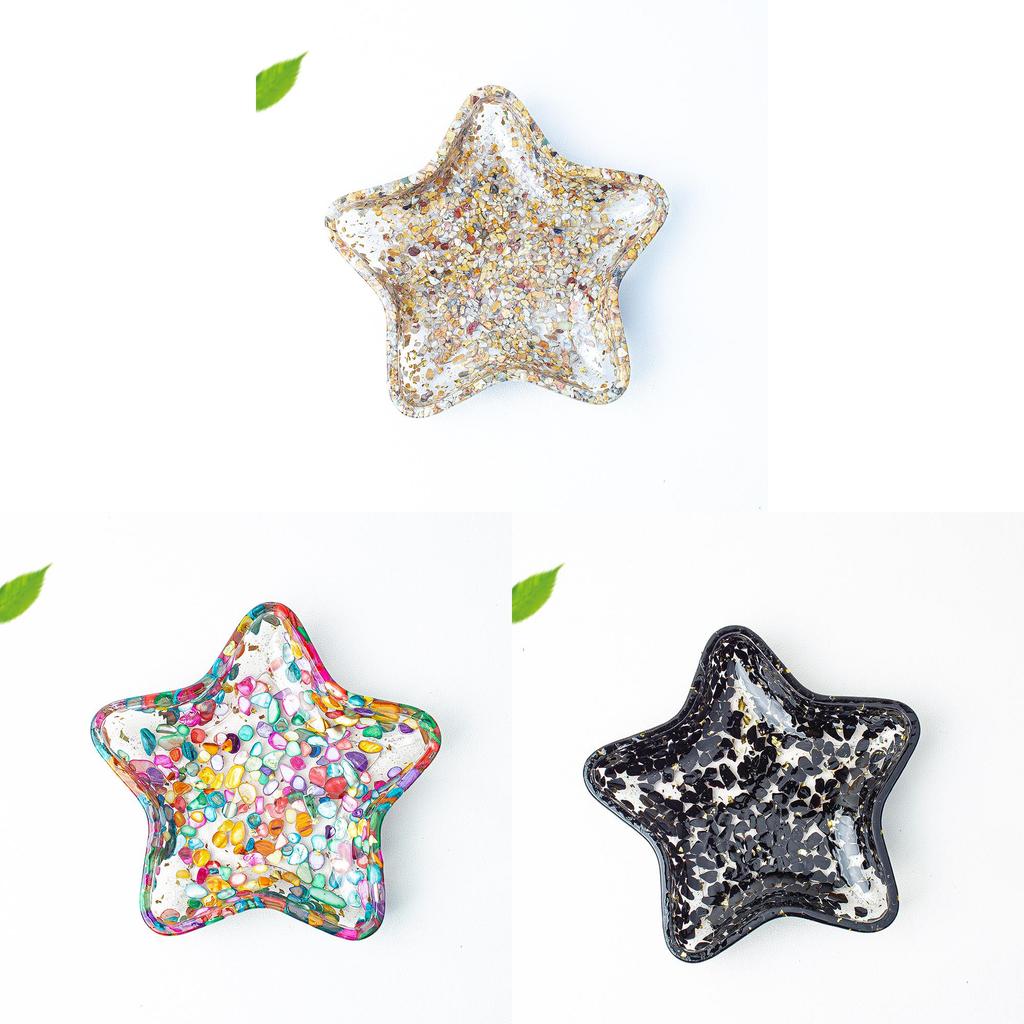 Crystal Gemstone Star Shape Storage Box With Geometric Design For Home Decor And Gifts