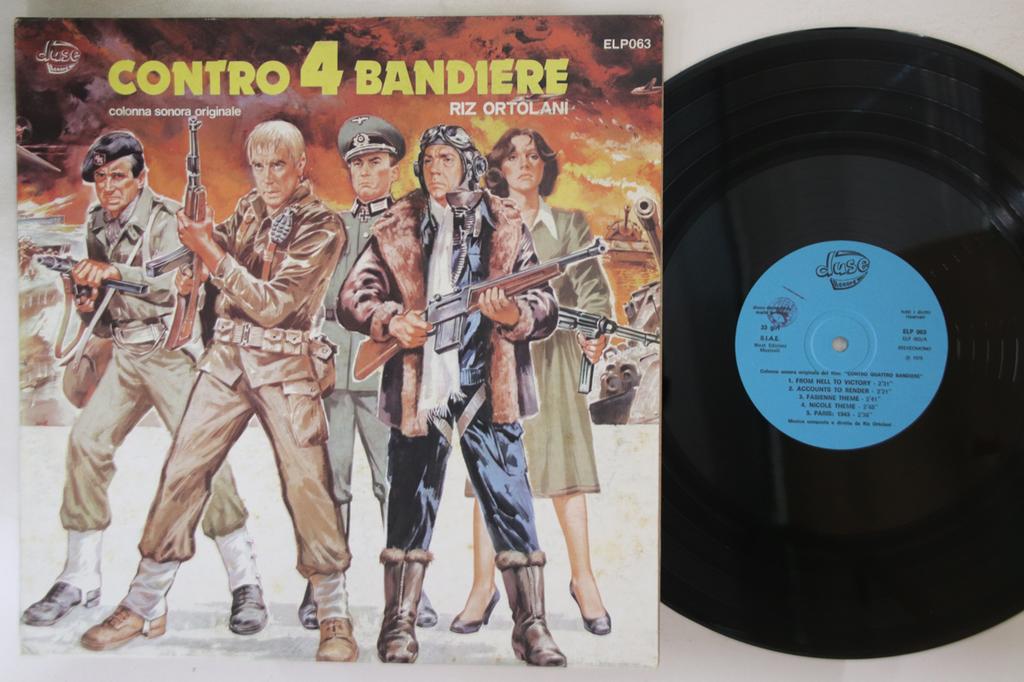 LP Record OST, RIZ ORTOLANI - Contro 4 Bandiere ELP063 DUSE 1979 Italy Soundtracks & Musicals Used