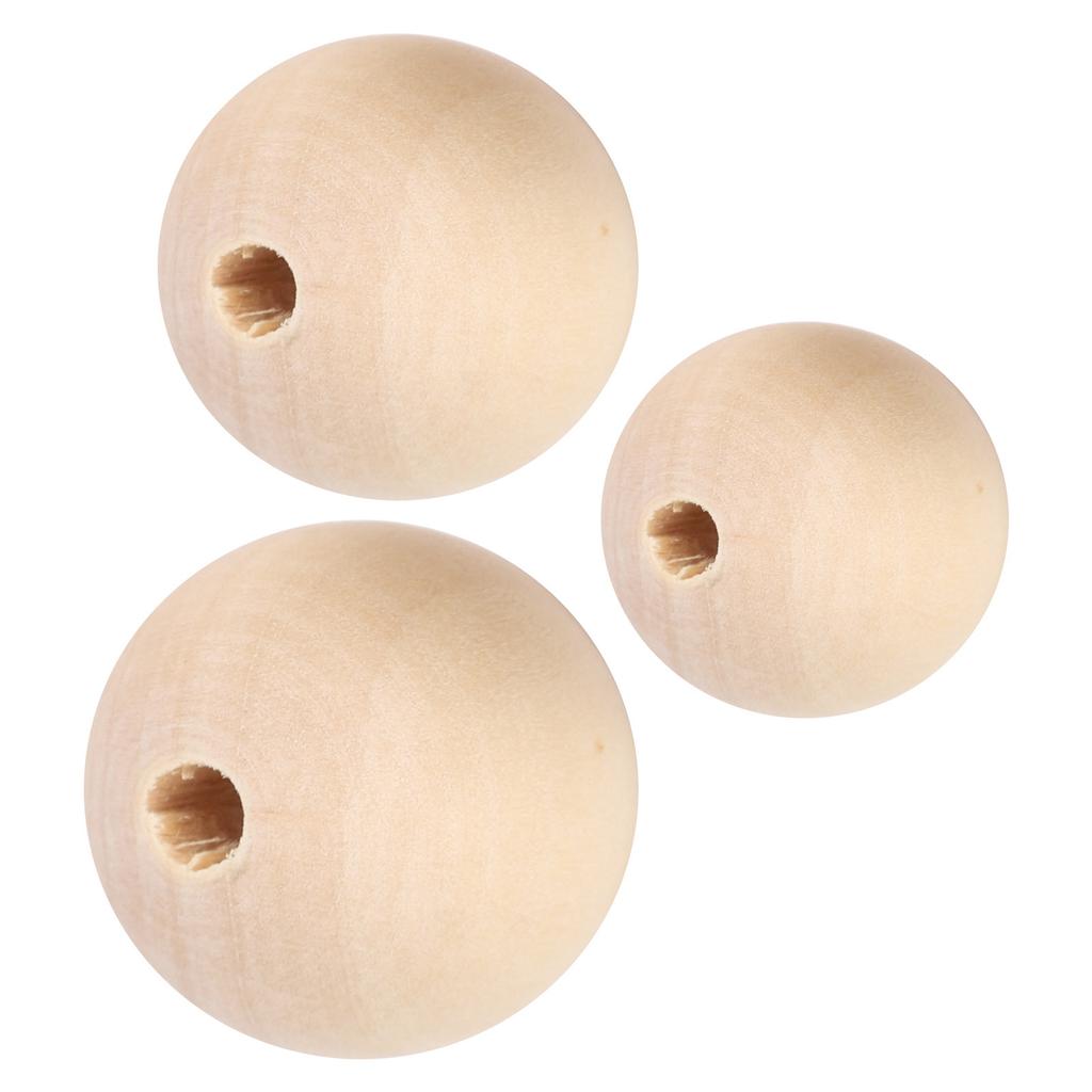 5 Bag Wood Beads Round Necklace HandMade Accessories 22mm/25mm/30mm