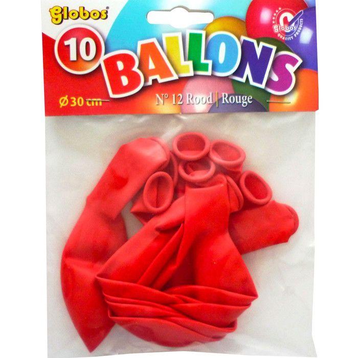 Inflatable Latex Balloons Red 10 Pieces