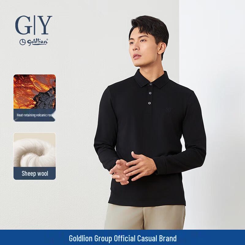 Goldlion Men s Embroidered Modal Blend Long-Sleeve Polo XL