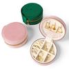INS Round Mini Travel Jewelry Gift Box: Compact Ring Storage Case