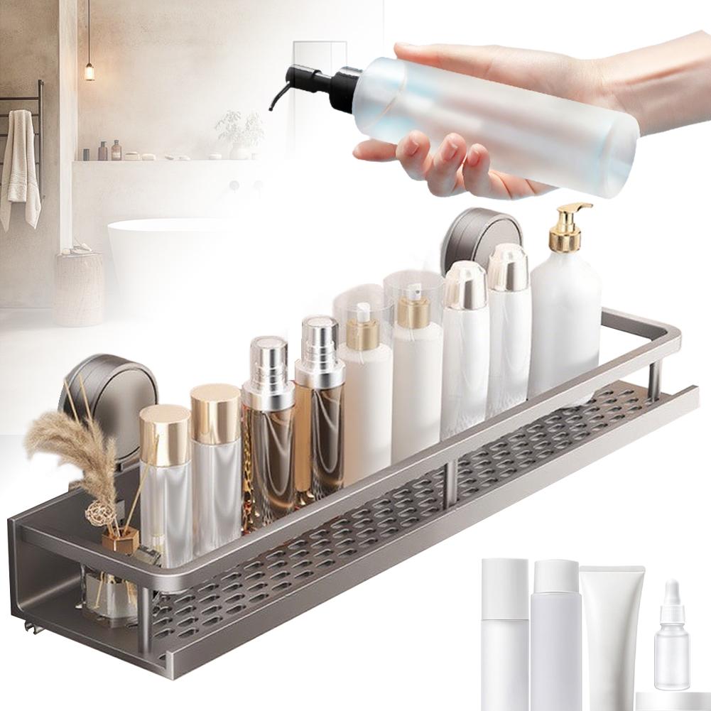 1 Stück Badezimmer-Organizer mit Haken, wandmontiert, Aluminium, Badezimmerregale, Platzsparend, Aluminium, Duschaufbewahrung für Badezimmer und Küche