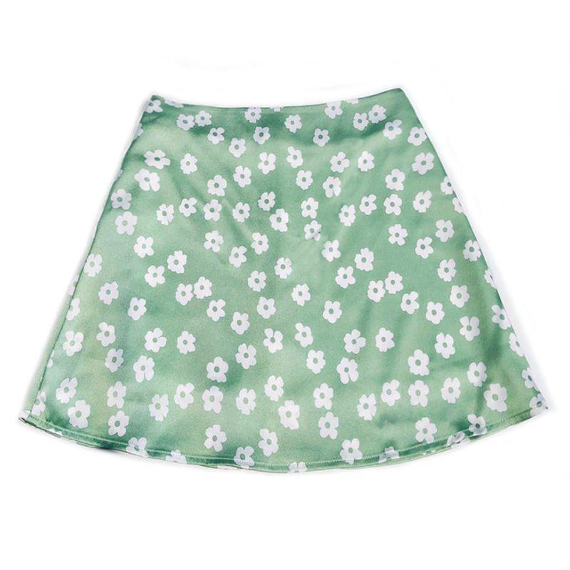 Leopard Floral High Waist Zip Skirt Women's Leopard Print Floral High Waist Zip Skirt