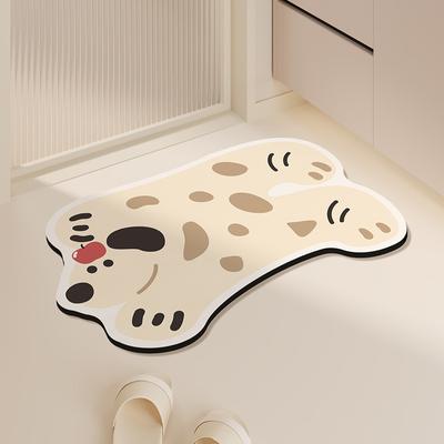 Cartoon Animal Diatom Mud Mat Toilet Absorbent Non-slip Mat Can Be Wiped Clean Easy To Take Care of Bathroom Mat
