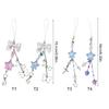 Cute Bowknot Phone Charm Acrylic Star Pendant Keychain Ornament Bag Accessory