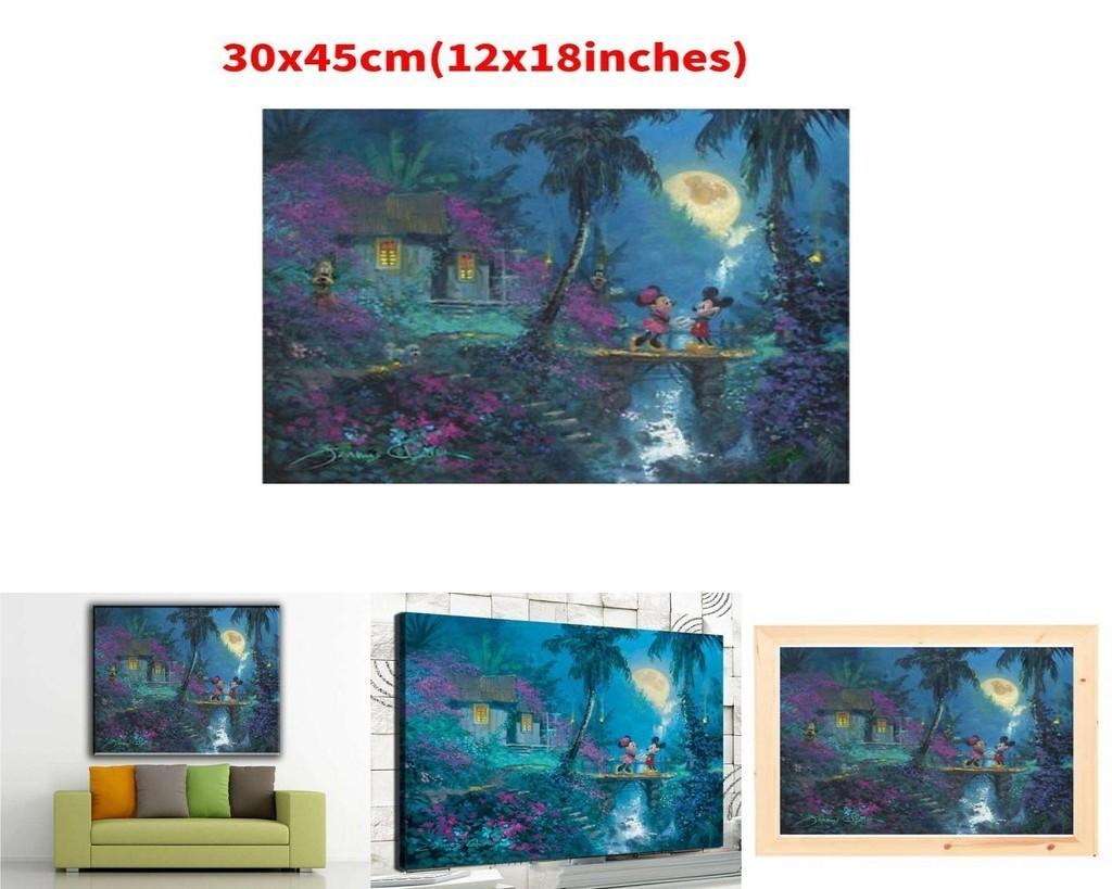 Meerjungfrauen-Prinzessin Leinwand-Wandkunst Modernes Märchen Schlafzimmer Kinderzimmer Dekorative Malerei Kernmaterial