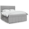 Vidaxl Letto Continentale Con Materasso, Grigio Chiaro, Tessuto, 180X200Cm