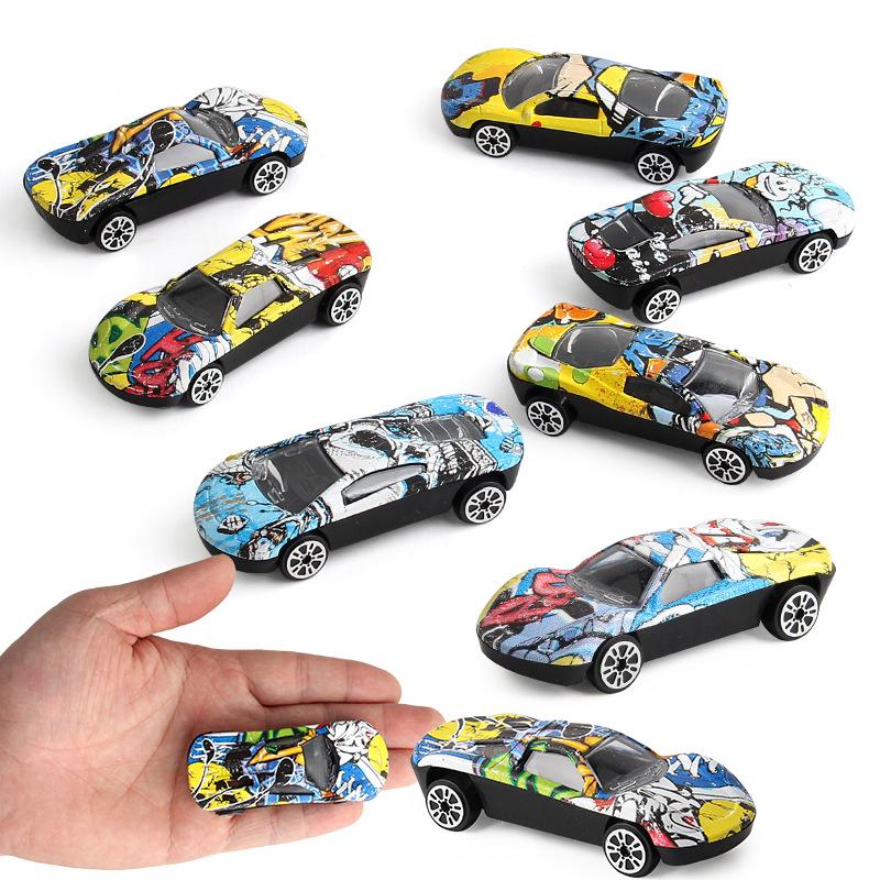 Children'S Alloy Car Toys 1:72 Alloy Car Model Graffiti Color Mini Scooter Giveaway Children'S Car