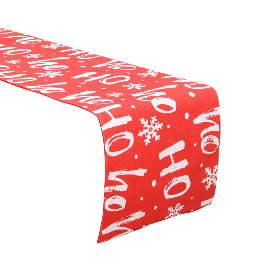 Merry Christmas Table Runner Dining Table Decoration Double Layer Tablecloth
