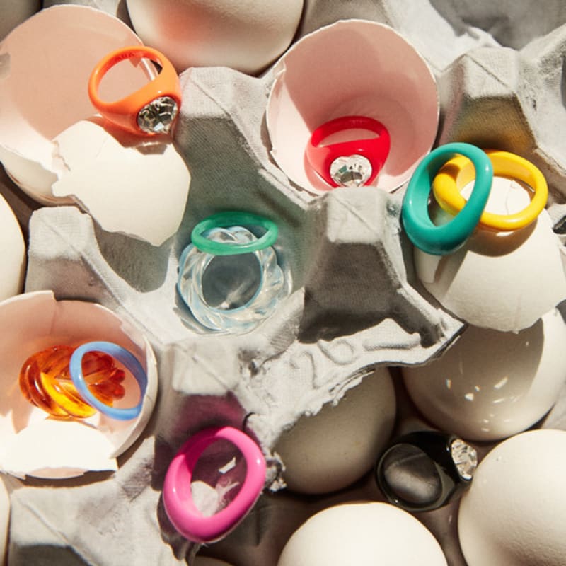 VINTAGE HOLLYWOOD Heart Beam Color Ring_VH2236RI001M