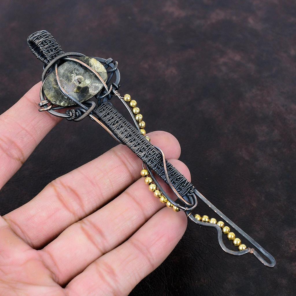 Black Mother Of Pearl Copper Pendant Wire Wrapped Pendant Amazing Key Pendant Handmade Copper Jewelry Natural Gemstone Pendant Gift For Her