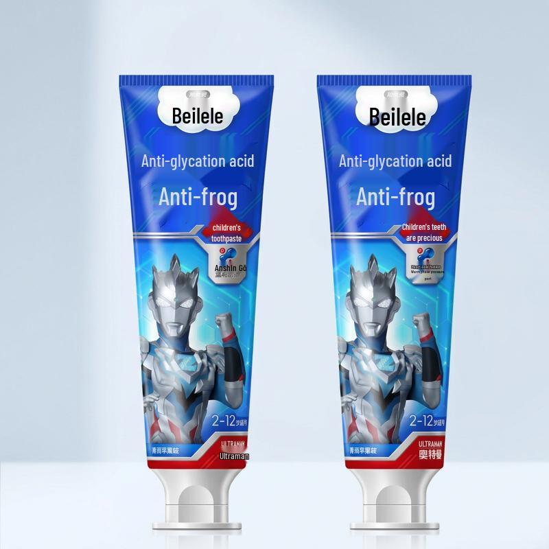 Lengsuanling Beilele Ultraman Kids Anti-Cavity Toothpaste - Apple Flavor