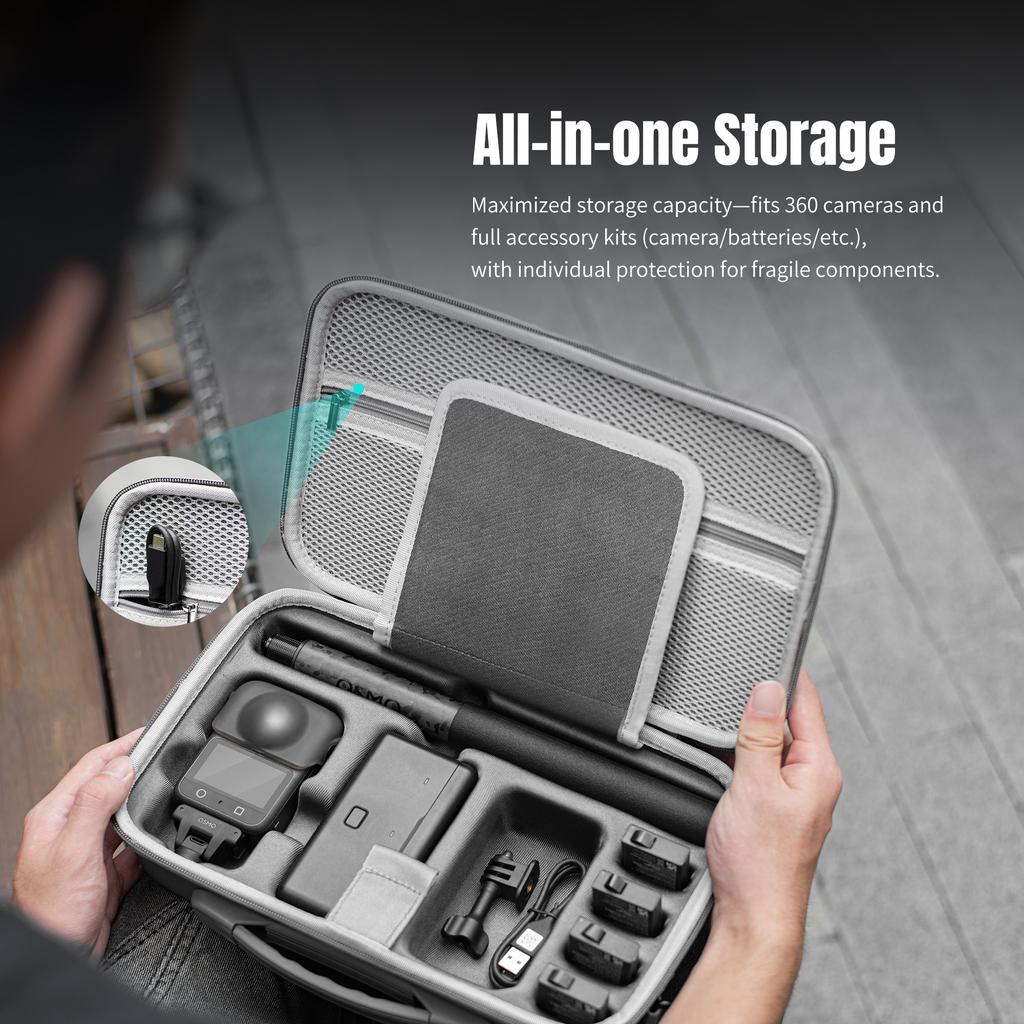 STARTRC For DJI Osmo 360 Panoramic Camera Carrying Bag PU Leather Crossbody Handbag