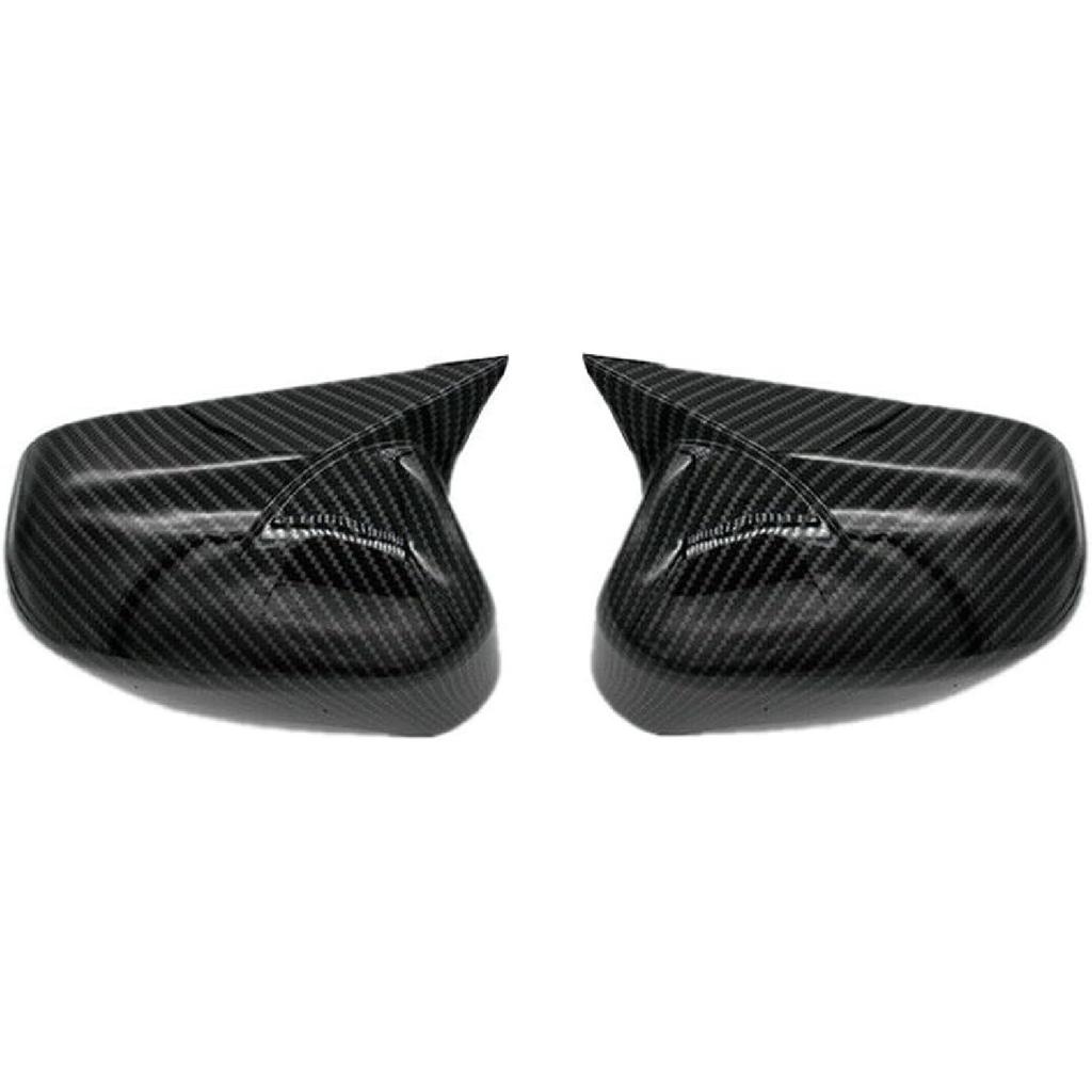2 Pièces Couvercles de Rétroviseur Latéral en Corne de Bœuf Décoration Extérieure Cache-Rétroviseur Garde-Rétroviseur Garniture pour Honda Civic 2006-2011 Cache-Couvercle de Rétroviseur en Fibre de Carbone