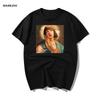 Quentin Tarantino Hip Hop T-shirt Film Pulp Fiction Jungfru Maria T-shirt Herr Dam Skjorta Svart Grön Streetwear Bomull Topp Tee
