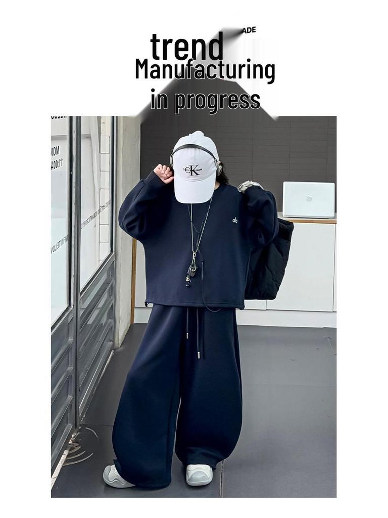 Mädchen 2025 Modische Frühling/Herbst Sportbekleidung Zweiteiliges Sweatshirt-Set