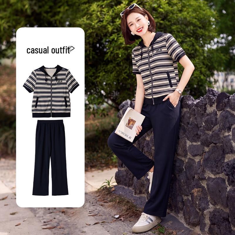 Women s Casual Summer Hooded Tracksuit 3XL