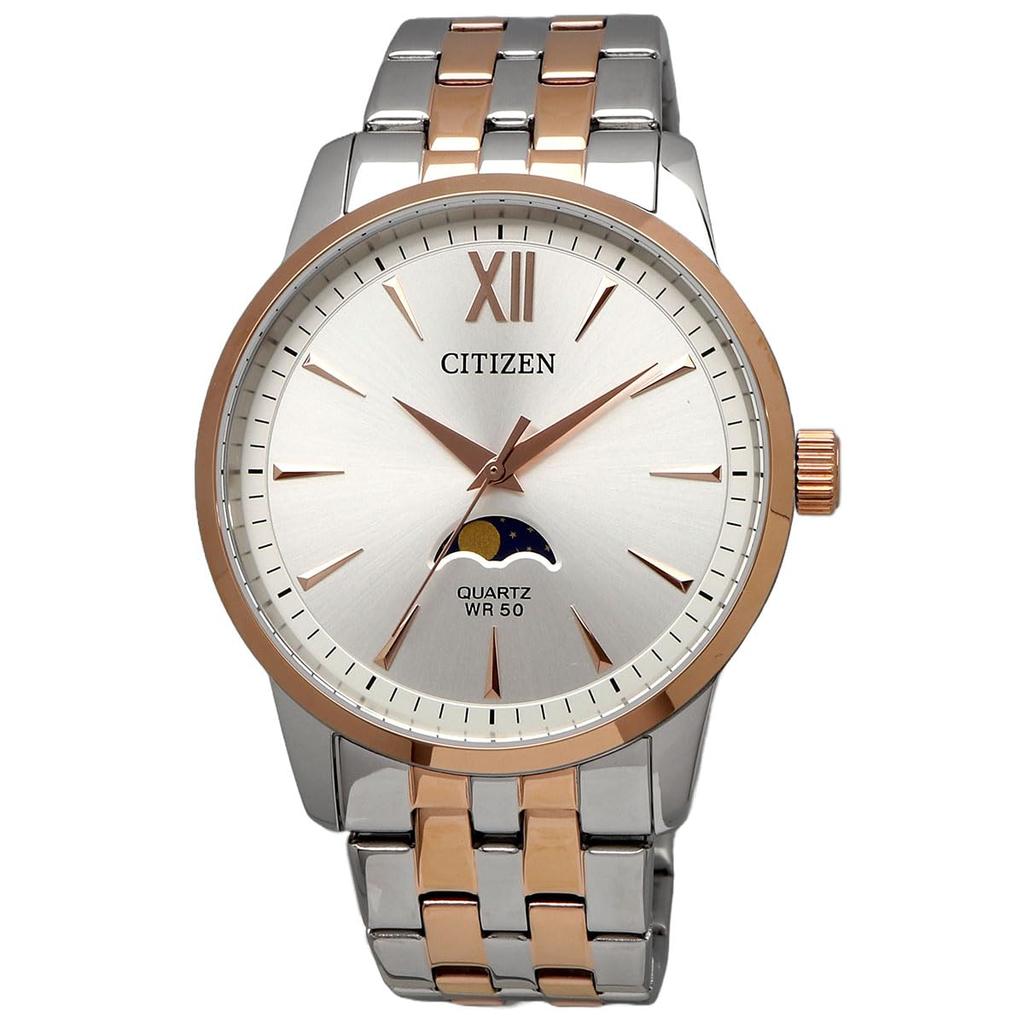 CITIZEN Moon Phase Analog Quartz Watch Silver and Pink Gold Men's AK5006-58A (Overseas Model) [Used]