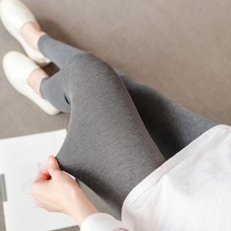 2024 Maternity Leggings: Slim, High-Waist, Belly Support, Solid Color for Spring/Summer