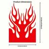 SEAMETAL Waterproof Flame Racing Stripes Reflective Sticker Decal For Motorcycle Electric Scooter Fender Decoration