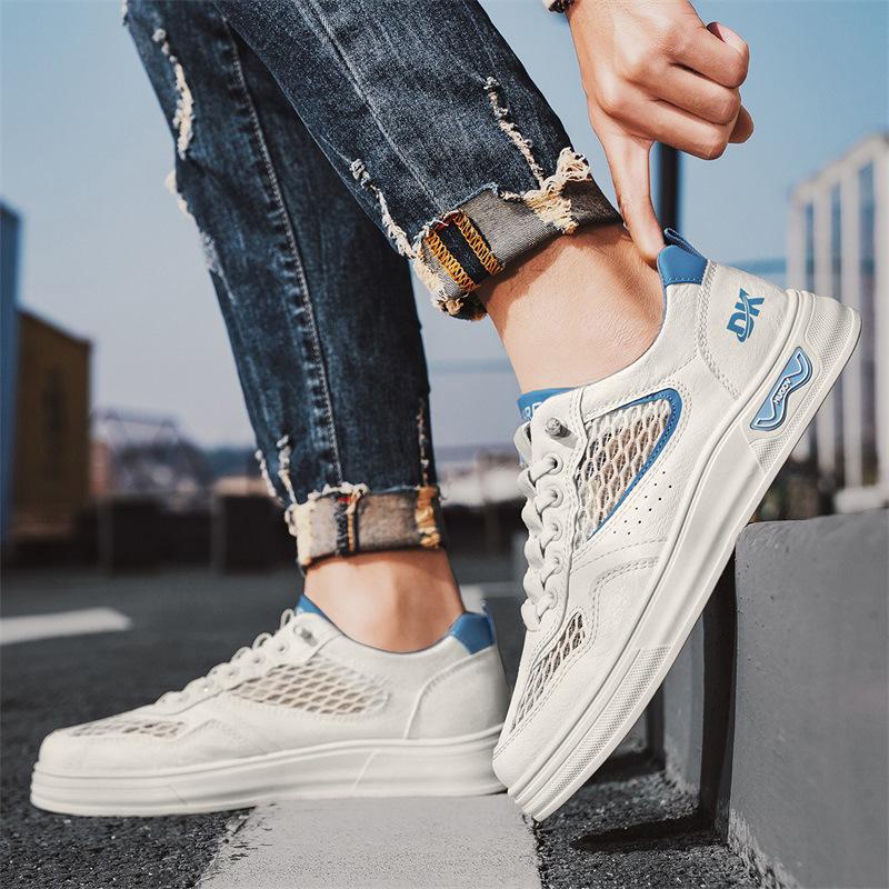 Mesh men's shoes summer breathable hollow board shoes casual versatile soft sole thin net shoes sports little white tide shoes