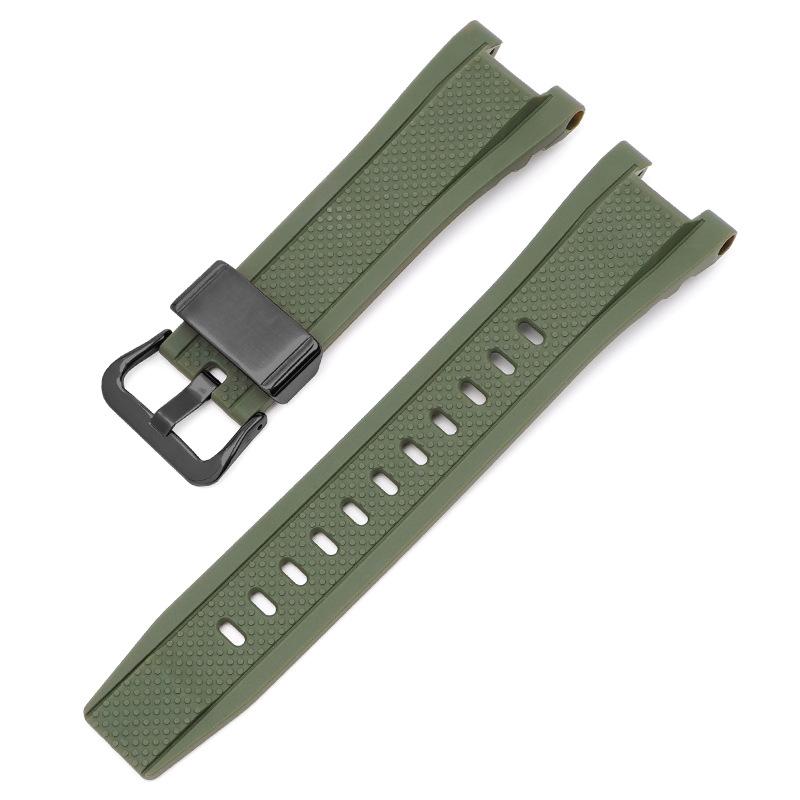 Correa de Resina para Casio G-Shock GST-W300 GST-S300 GST-S210B GST-S110 GST-W110 Hombres Reemplazo Pulsera Brazalete de Goma Camuflada para Reloj