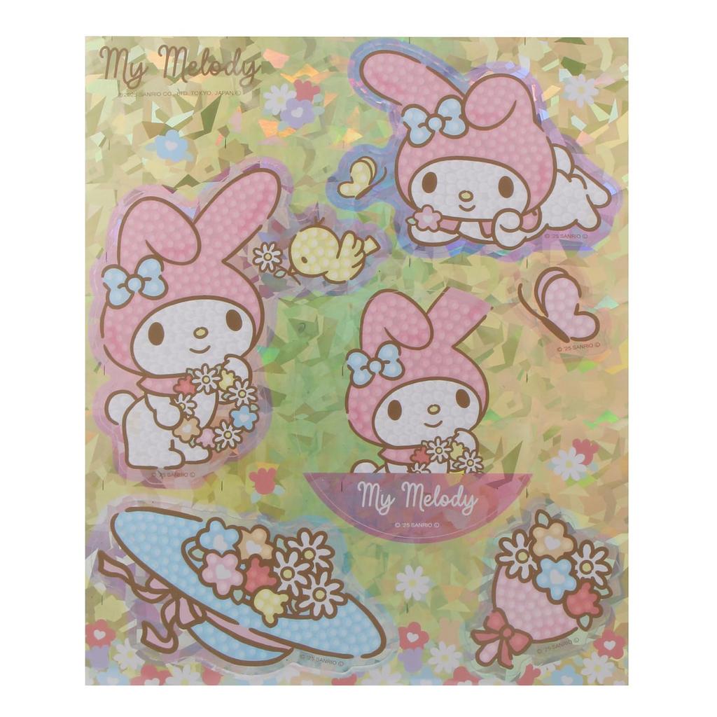 Maruka Sanrio Glitter Gem Sticker My Ages 6 and 175597 Kit, Melody, Up,