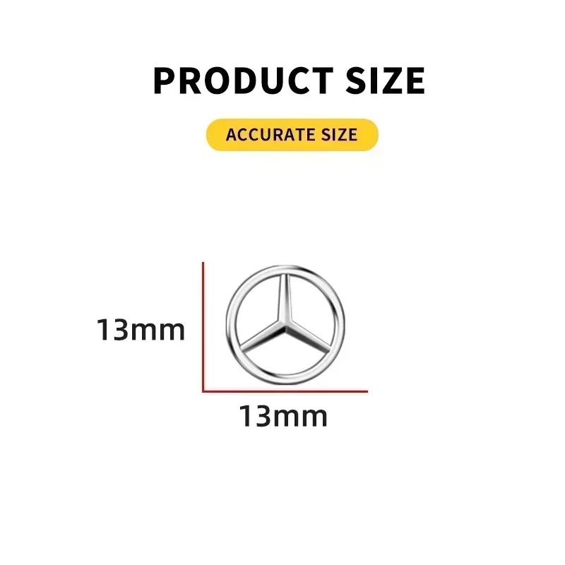13mm Car Key Emblem Stickers Accessories For Mercedes Benz AMG E S C A B Class GLE GLS CLS GLC CLA GLA GLK GLB W205 W221 W177