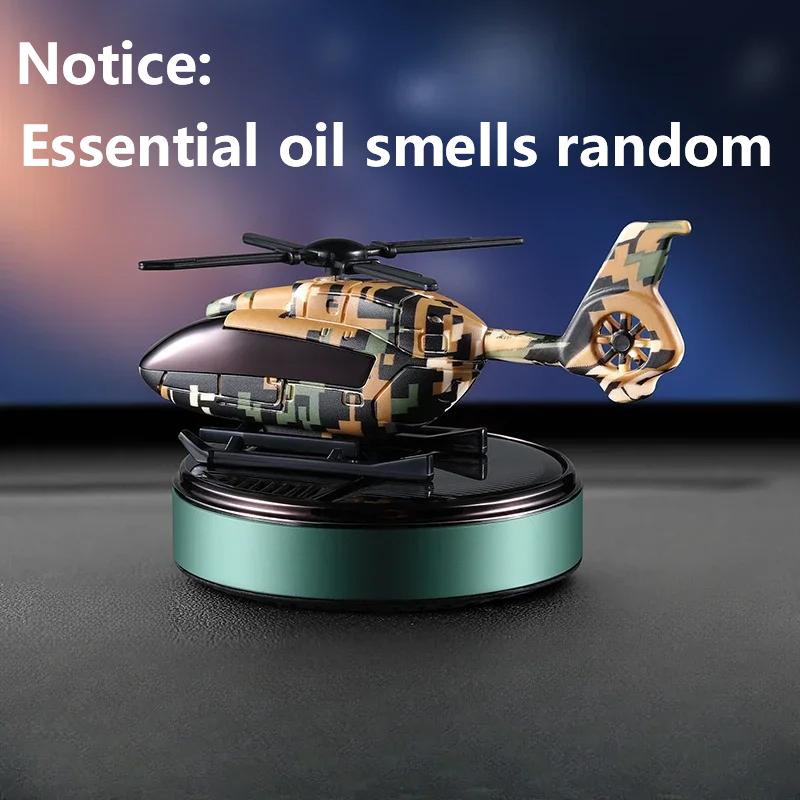 Solar Car Air Freshener Perfume Helicopter Decoration Rotating Aromatherapy Machine Solar Car Rotating Interior Decoration