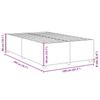 Bed Frame without Mattress Cream Color 120 x 200 cm Fabric