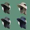 Summer Sun Hats UV Protection Outdoor Hunting Fishing Cap For Men Women Hiking Camping Visor Bucket Hat Neck Flap Fisherman Hat