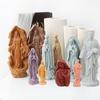 Religiöse Heilige Jungfrau Maria Kerzen Silikonform Madonna Göttin Weibliche Gottheit Porträt Duftendes Gips Jesus Harz Epoxidform