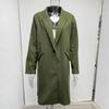 Autumn Winter mid-length Solid Color Women Outerwear Lapel Woolen Coat