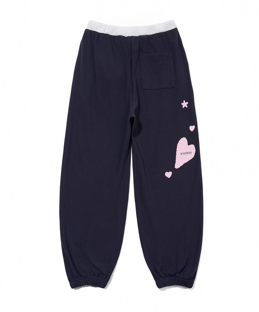 YOUHEE [3Colors] Graphic Waffle Sweat Pants