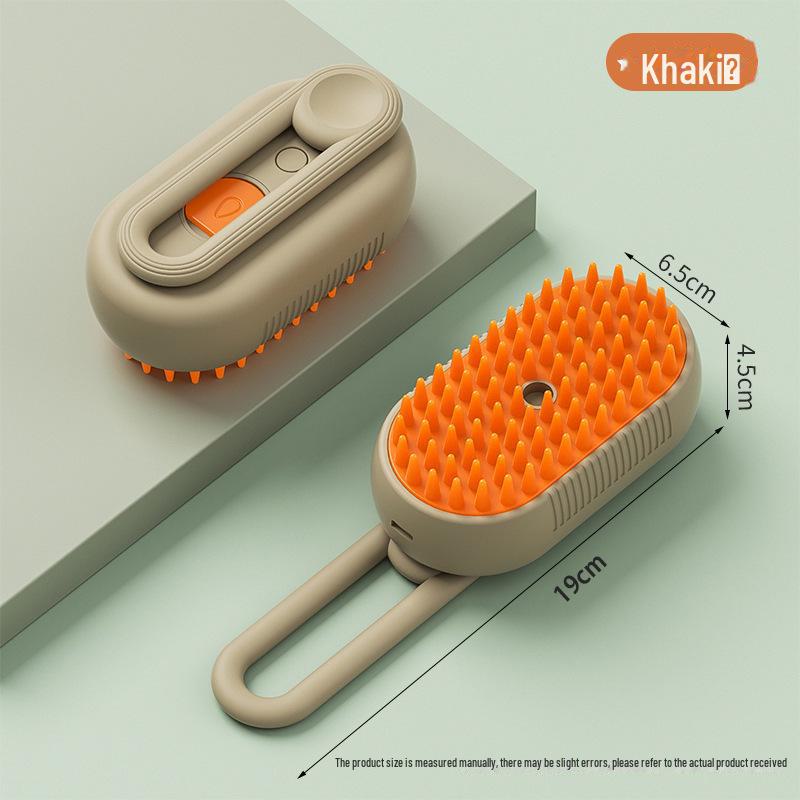 Pet Electric Massage Comb: One-Click Spray Calming Brush for Cats and Dogs, Anti-Fly Hair Removal & Bath Tool