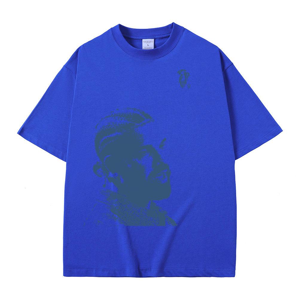 Vintage Rapper Drake Portrait Graphic T Shirt Mens Fashion Hip Hop Short Sleeve 100% Cotton Oversized T-Shirts Streetwear Unisex