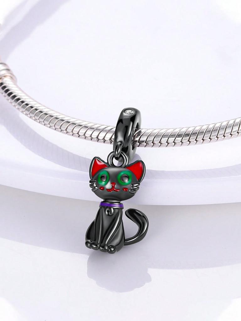 Black Cat And Cute Owl Beads Charm Copper Plated Fit Charms Copperoriginal Bracelet For Jewelry Making Diy Charm