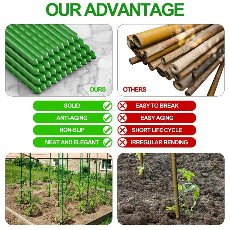 Multi-Purpose Garden Stakes 20Piece - Durable Support for Grapes, Vines, Tomatoes, Cucumbers & All Vegetables
