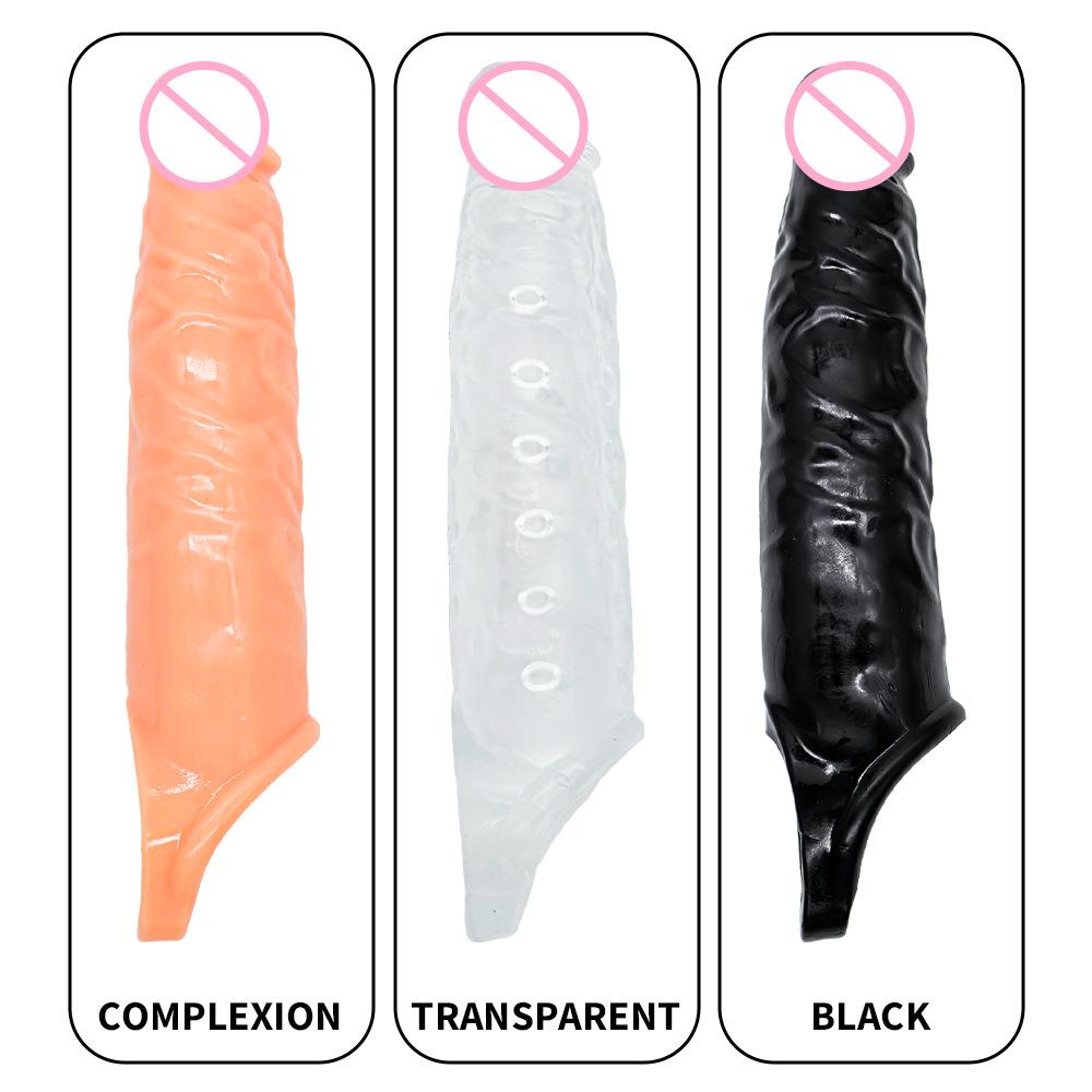 Men's Simulation Exotic Condom Thickened and Widened Condom Penis Delay Sleeve Couple Sex Adult Supplies