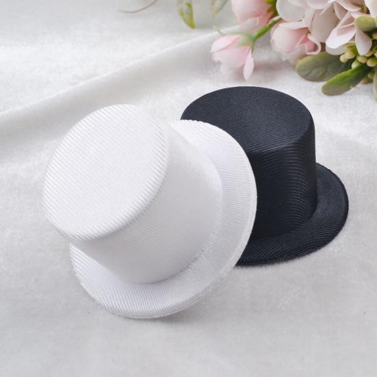 Mini Top Hat 9cm EVA Baby Toppers for Dolls Crafts Black/White
