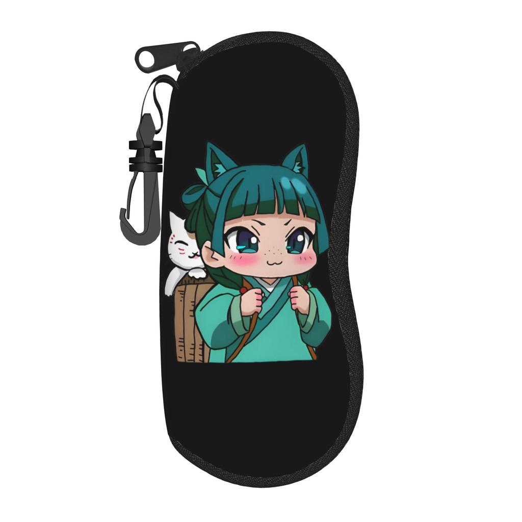 Cute Maomao Chibi Glasses Case Unisex Printing Zipper The Apothecary Diaries Sunglasses Storage Box Charming Eyeglasses Box
