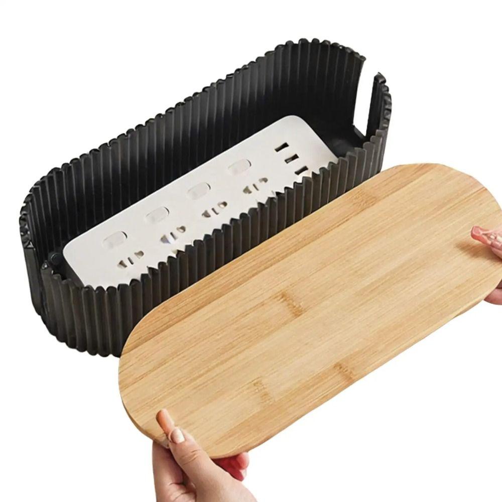 Plastic Power Line Storage Case Dustproof Wire Storage Box WiFi Router Socket Storage Box  Office