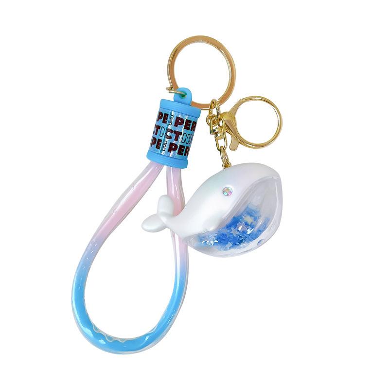 Dolphin Plush Toy Whale Keychain - Cartoon Pendant for Women's Bags, Couples, and Small Gifts