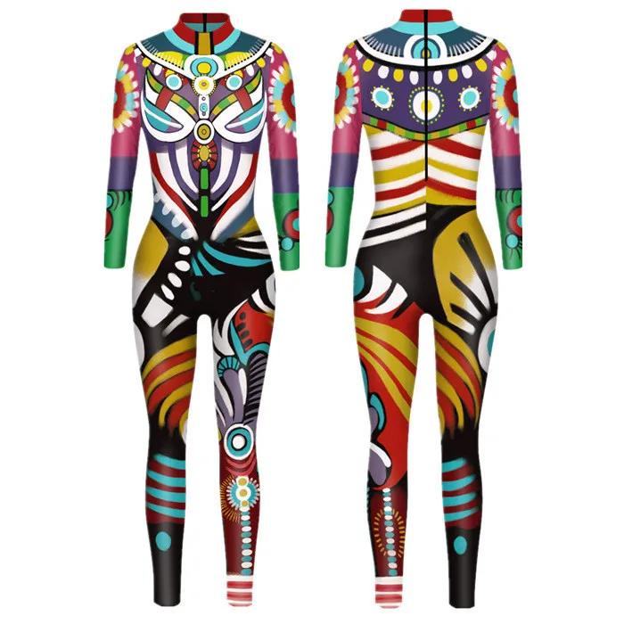 

3D цифровая печать сценические костюмы для взрослых Хэллоуин мероприятия карнавал тематическая вечеринка косплей костюм ролевые игры комбинезон Adults S