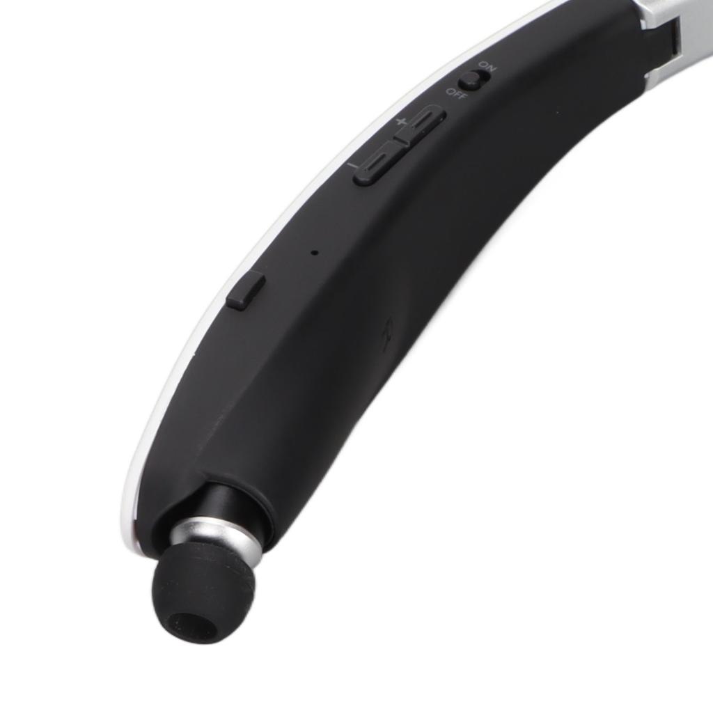 Neckband Hea Hone Stereo Noise Cancelling Foldable Retractable Earbuds Wireless Headset with Mic