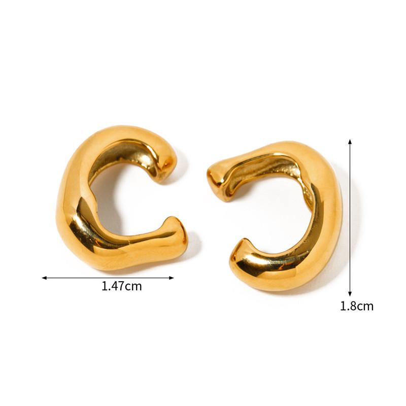 

INS Style European And American Geometric C-Shaped Irregular Earrings Fashion Personality Jewelry Gift For Women 2025