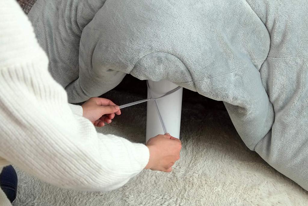 IKEHIKO Kotatsu Quilt, Square, Notebook, Gray, Approx. 190 X 190 Cm #6837209